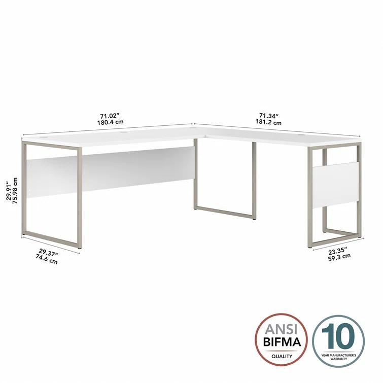 Hybrid L-Shaped Computer Desk Office Set