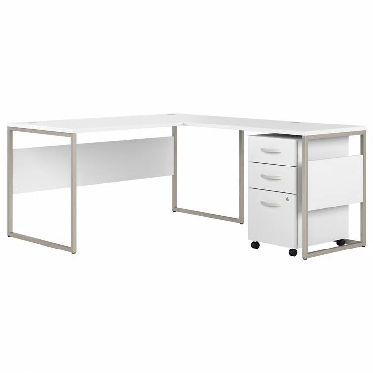Hybrid L-Shaped Computer Desk Office Set