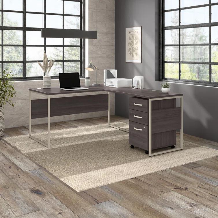 Hybrid L-Shaped Computer Desk Office Set