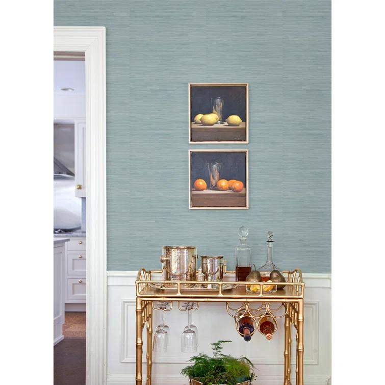 18 ft x 20.5 in x 0.025 in Grasscloth Peel and Stick Wallpaper Roll
