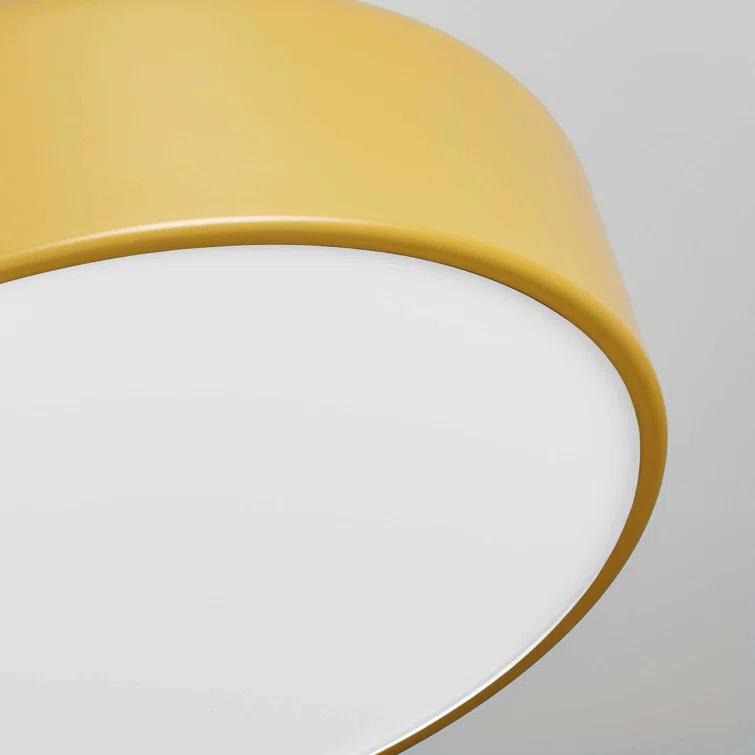 Bobber Mustard 4" LED Simple Flush Mount Light