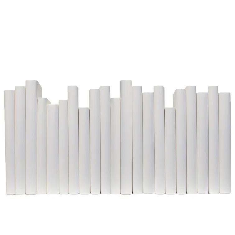 Snowfall White Paper Wrapped Decorative Books Set