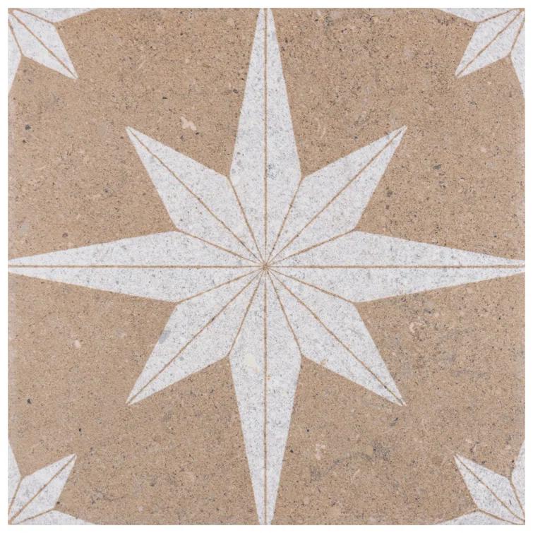 Merola Tile Compass Star 8" x 8" Porcelain Stone Look Wall & Floor Tile