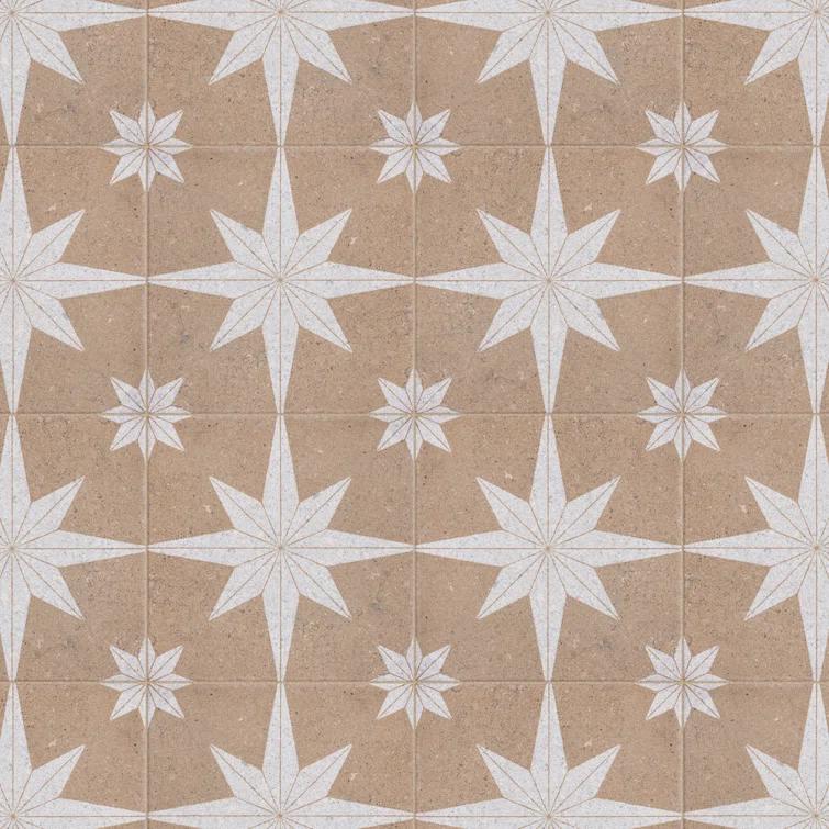 Merola Tile Compass Star 8" x 8" Porcelain Stone Look Wall & Floor Tile