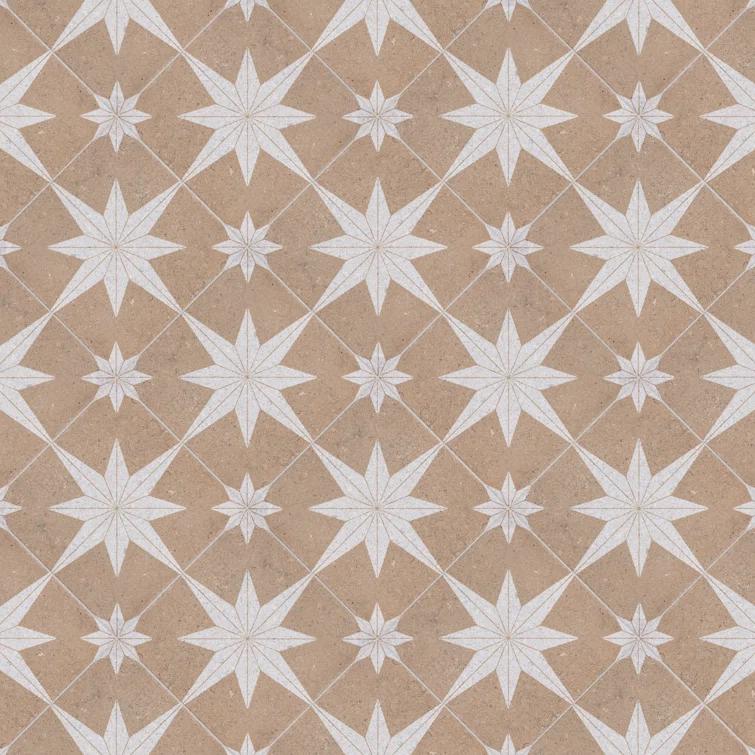Merola Tile Compass Star 8" x 8" Porcelain Stone Look Wall & Floor Tile