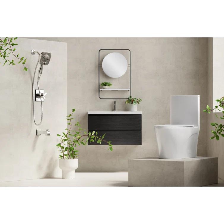 St. Tropez One Piece Elongated Toilet Dual Vortex Flush 1.6 GPF