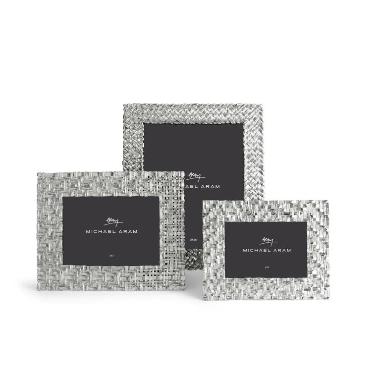 Classic Embossed 8x10 Gold and Nickel Metal Picture Frame