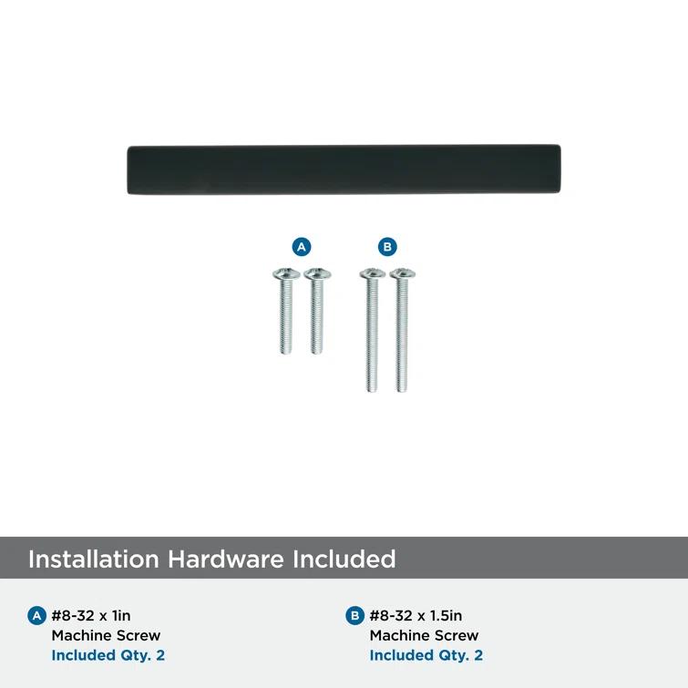 Amerock Monument 10-1/16 inch (256mm) Center-to-Center Matte Black Cabinet Pull
