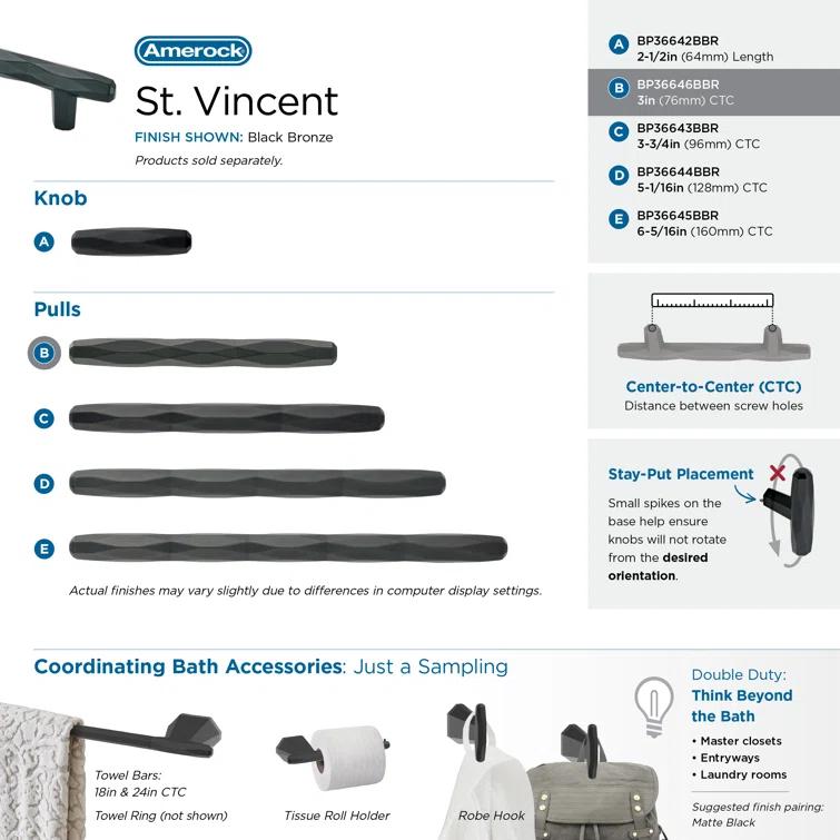 St. Vincent 3 3/4" Center to Center Bar Pull