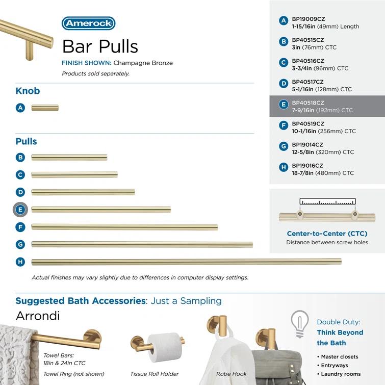 Bar Pulls 12 5/8" Center to Center Bar Pull