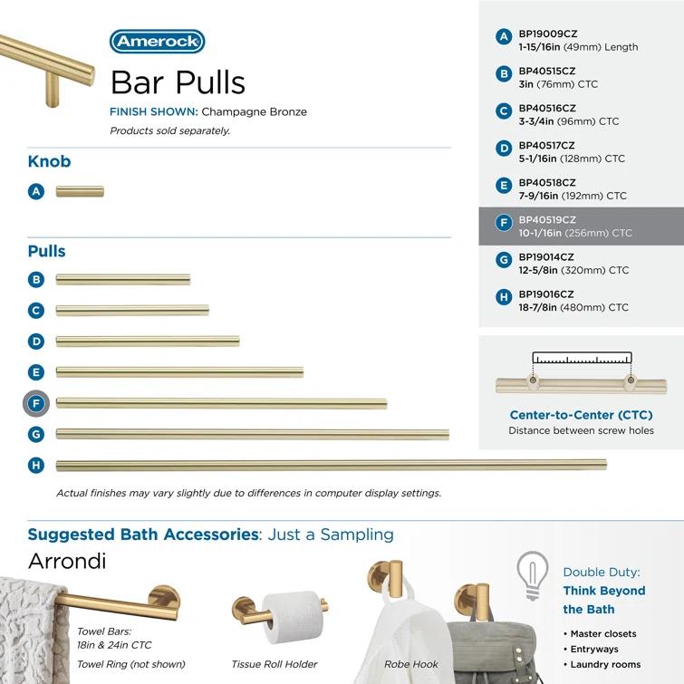 Bar Pulls 12 5/8" Center to Center Bar Pull