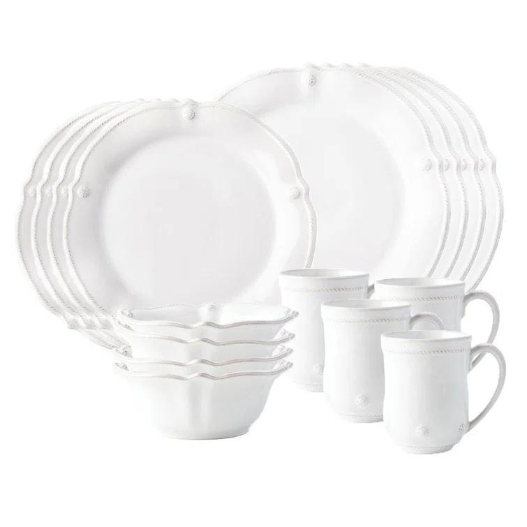 Juliska Berry & Thread Flared 4 - Piece Place Setting - Whitewash (Set of 4)