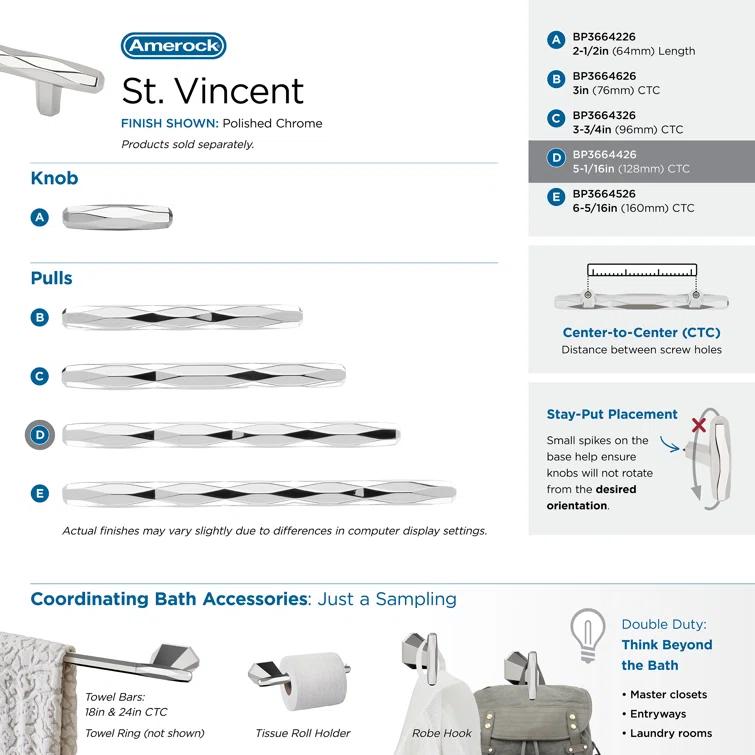 St. Vincent 6 5/16" Center to Center Bar Pull