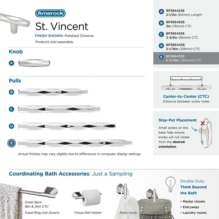 St. Vincent 6 5/16" Center to Center Bar Pull