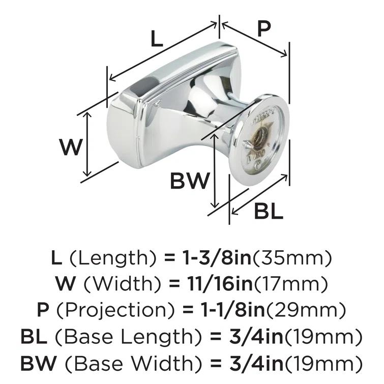 Amerock Highland Ridge 1 1/8" Length Bar Knob