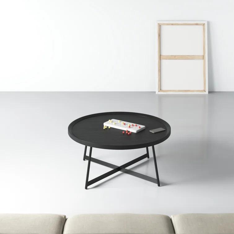 Gweneth Round Coffee Table - Black Ash