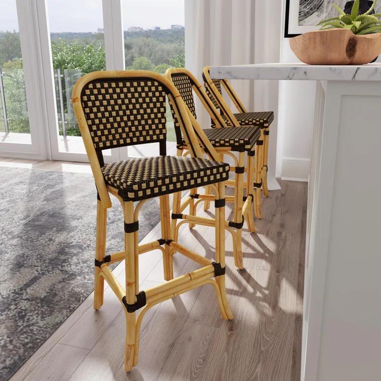 Birch Lane™ Euporie Woven Bar Stool
