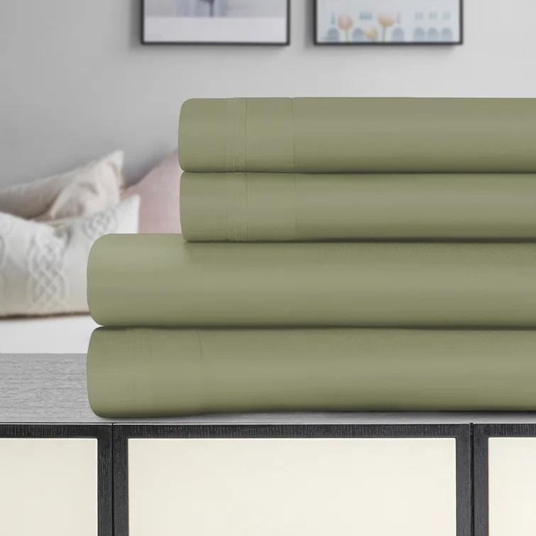 Superior Egyptian Cotton Deep Pocket Solid Luxury 1500 Thread Count Sheet Set