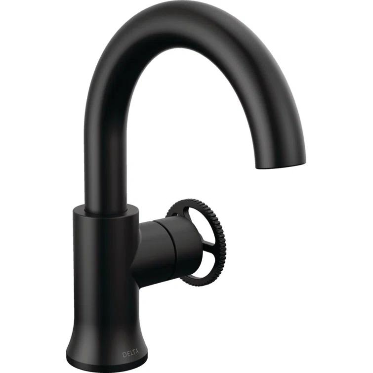 Trinsic Single Hole Bathroom Faucet with Wheel Handle, Single Handle Bathroom Sink Faucet
