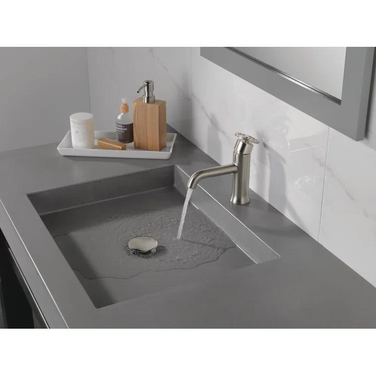 Trinsic Single Hole Bathroom Faucet with Wheel Handle, Single Handle Bathroom Sink Faucet