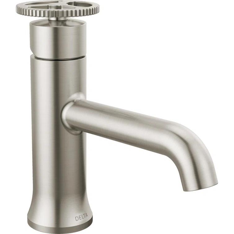 Trinsic Single Hole Bathroom Faucet with Wheel Handle, Single Handle Bathroom Sink Faucet