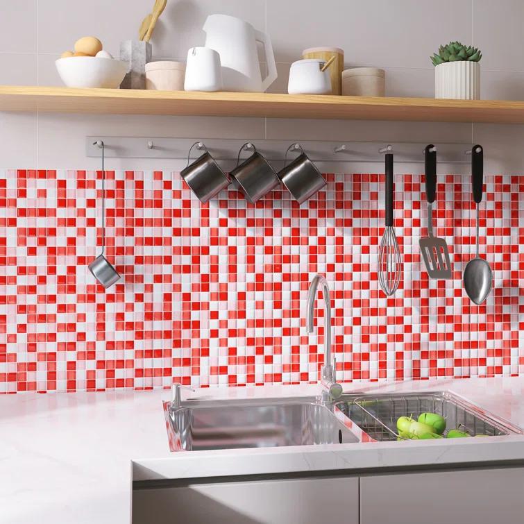 Supreme Tile Glare 11.82 in. x 11.82 in. Squares Glossy Glass Mosaic Tile
