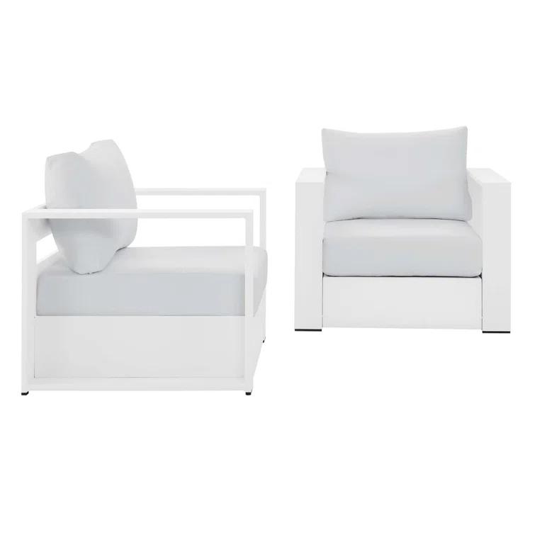 Modway Tahoe Outdoor Patio Powder-Coated Aluminum Armchair Set (Set of 2)