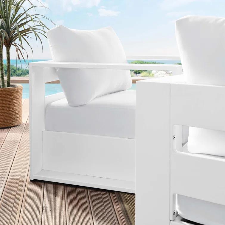 Modway Tahoe Outdoor Patio Powder-Coated Aluminum Armchair Set (Set of 2)