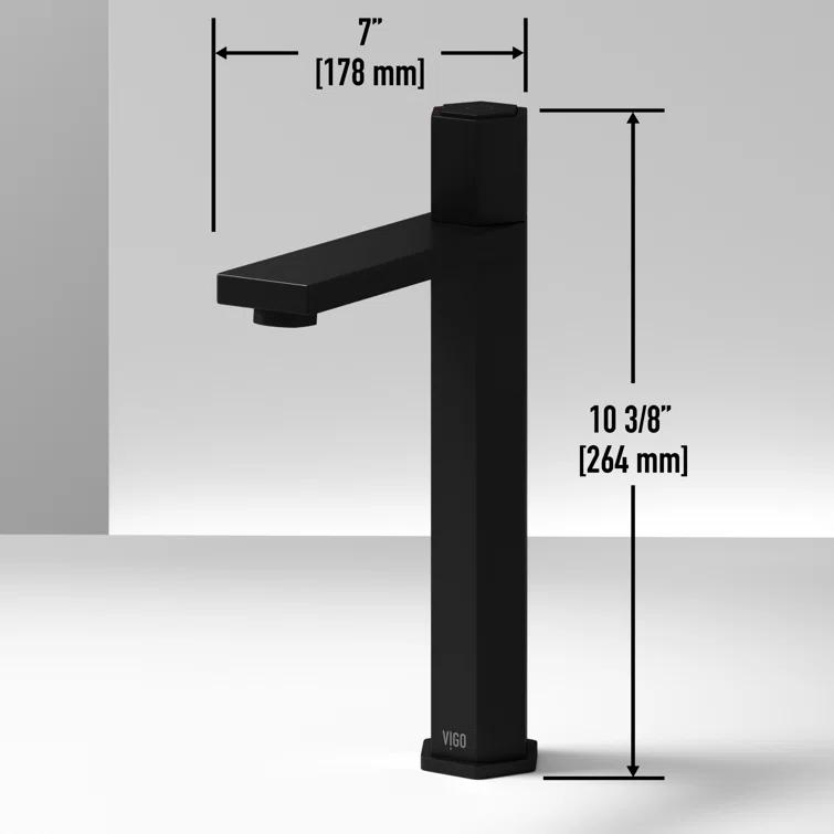 Nova 10" H Single Handle Vessel Sink Bathroom Faucet