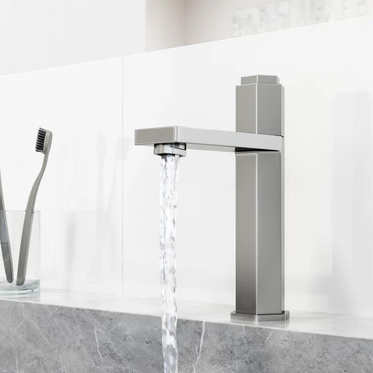Nova 8" H Single Handle Single Hole Bathroom Faucet