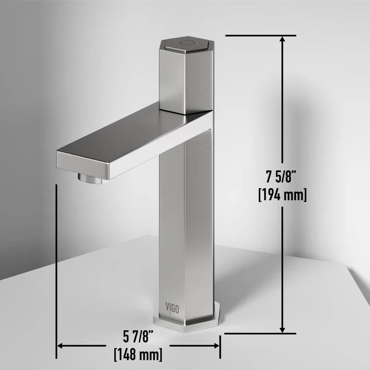 Nova 8" H Single Handle Single Hole Bathroom Faucet