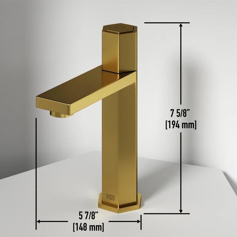 Nova 8" H Single Handle Single Hole Bathroom Faucet