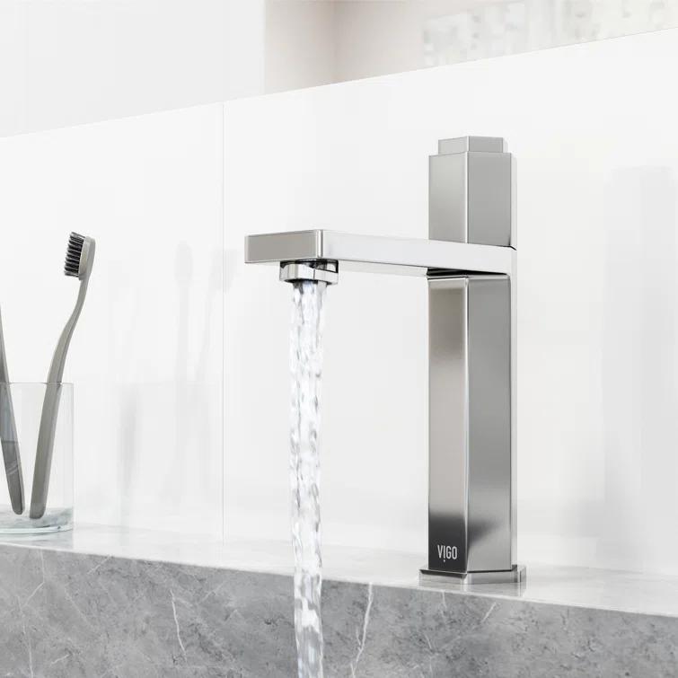 Nova 8" H Single Handle Single Hole Bathroom Faucet