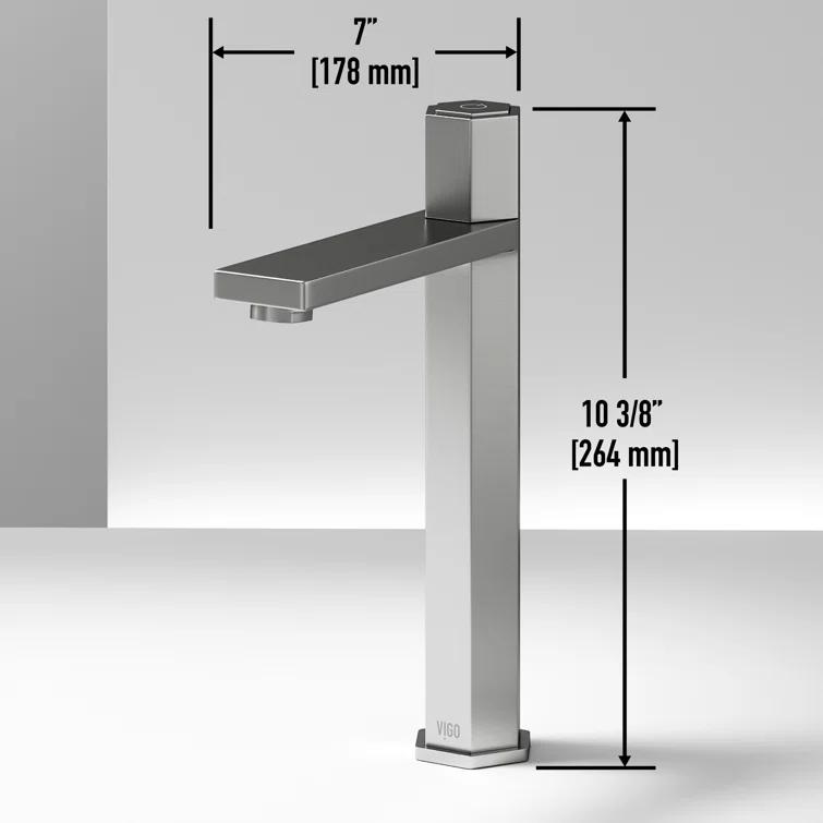 Nova 10" H Single Handle Vessel Sink Bathroom Faucet