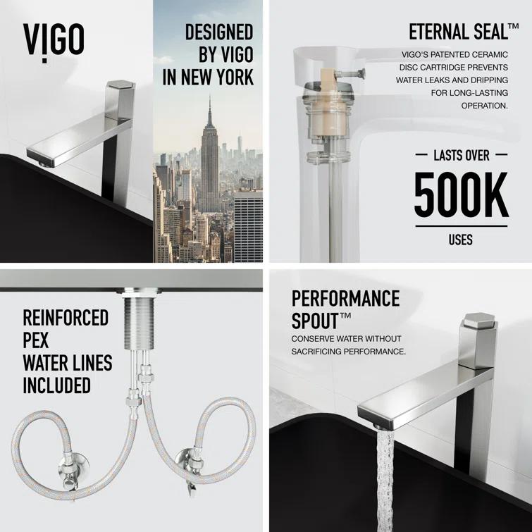Nova 10" H Single Handle Vessel Sink Bathroom Faucet