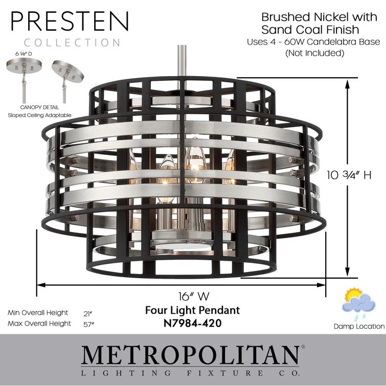 Metropolitan by Minka Preston 4 - Light Unique/Statement Pendant