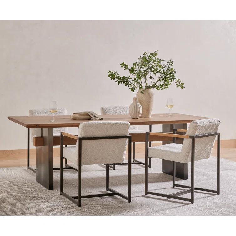 Brennan 94" Dove Oak and Pewter Rectangular Dining Table