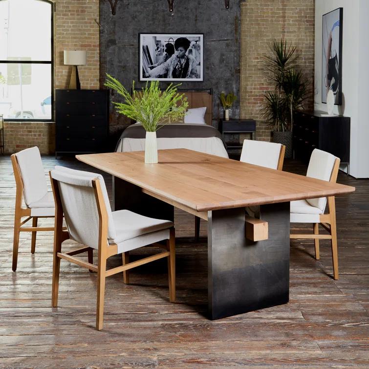 Brennan 94" Dove Oak and Pewter Rectangular Dining Table