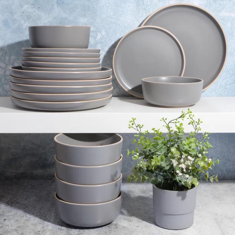 Gibson Soho Lounge Matte 18 Piece Dinnerware Set, Service for 6