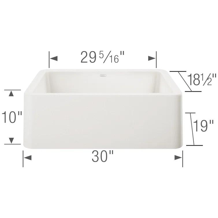 Ikon SILGRANIT 30" L x 19" W Farmhouse Sink