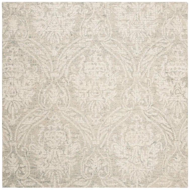 Rosemarie Abstract Handmade Tufted Wool Gray/Ivory Area Rug