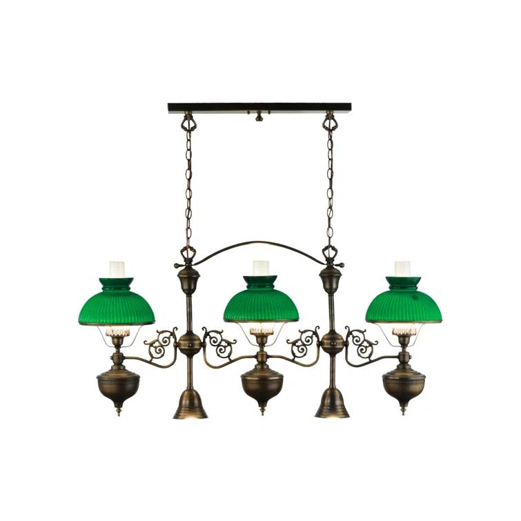 Meyda Tiffany & Stained Glass 3 - Light Antique Black Kitchen Island Pendant