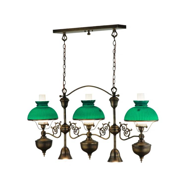 Meyda Tiffany & Stained Glass 3 - Light Antique Black Kitchen Island Pendant