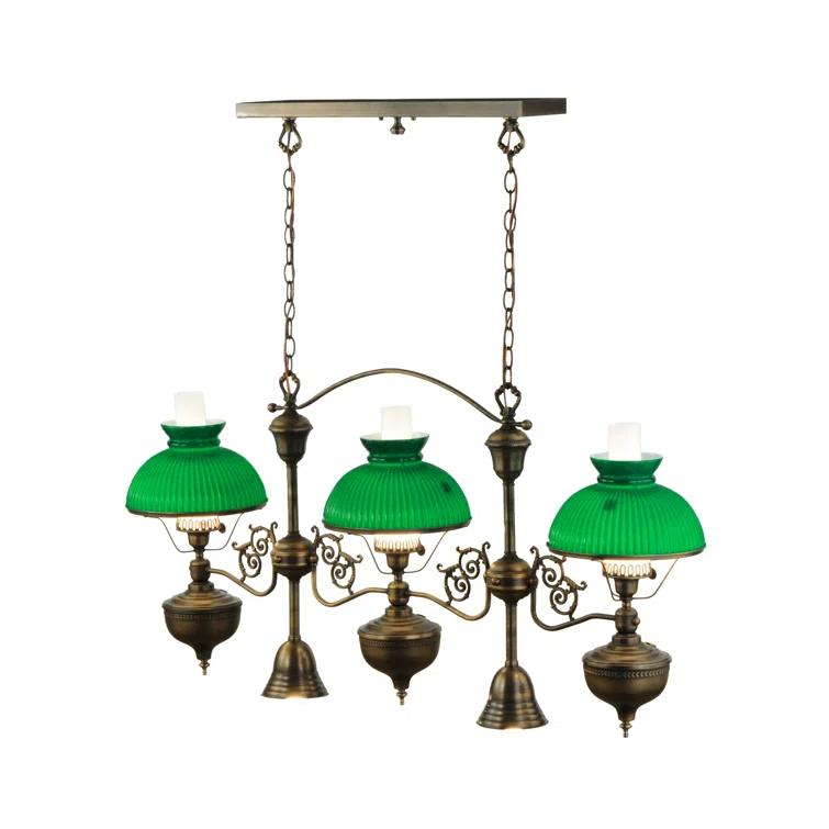 Meyda Tiffany & Stained Glass 3 - Light Antique Black Kitchen Island Pendant