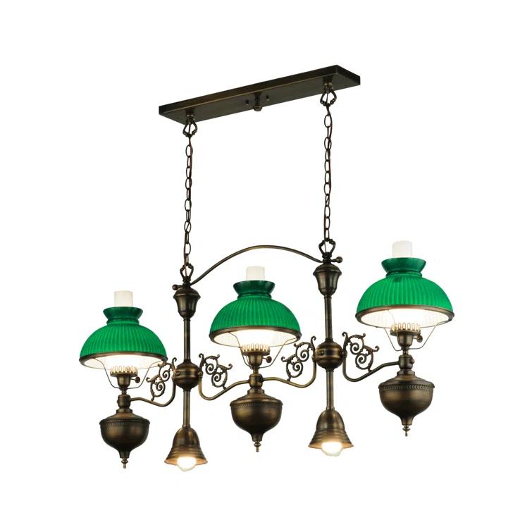 Meyda Tiffany & Stained Glass 3 - Light Antique Black Kitchen Island Pendant