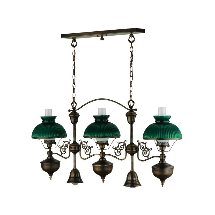 Meyda Tiffany & Stained Glass 3 - Light Antique Black Kitchen Island Pendant