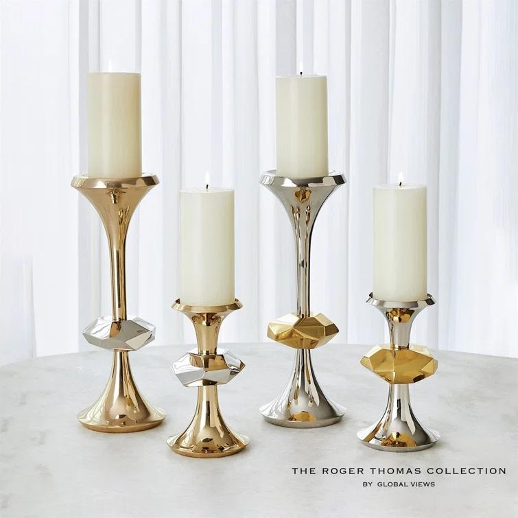 Gabriel Brass Candle Holder-Lg