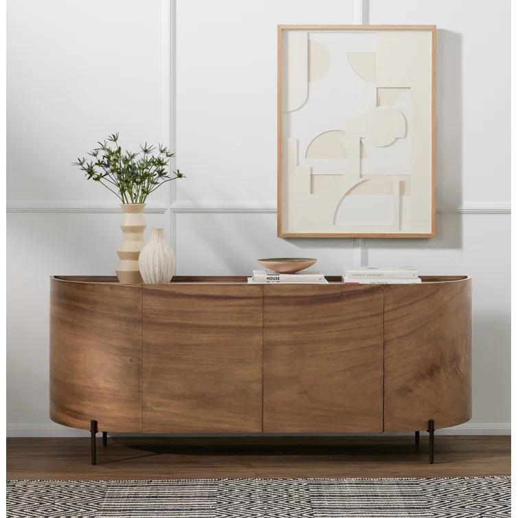 Lunas 77'' Caramel Guanacaste Wood Sideboard