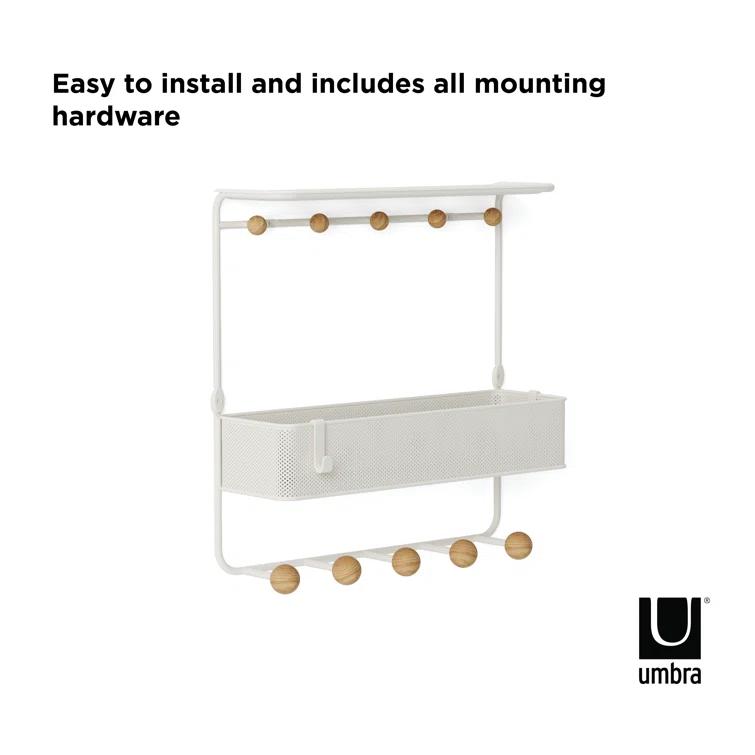 Estique Multi-Hook Wall Shelf