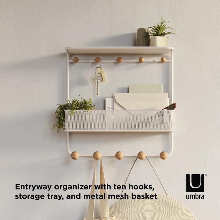 Estique Multi-Hook Wall Shelf
